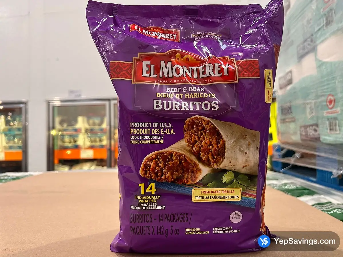 Costco EL MONTEREY BEEF & BEAN BURRITOS 14 x 142 g - Canada (ITM 1863870)