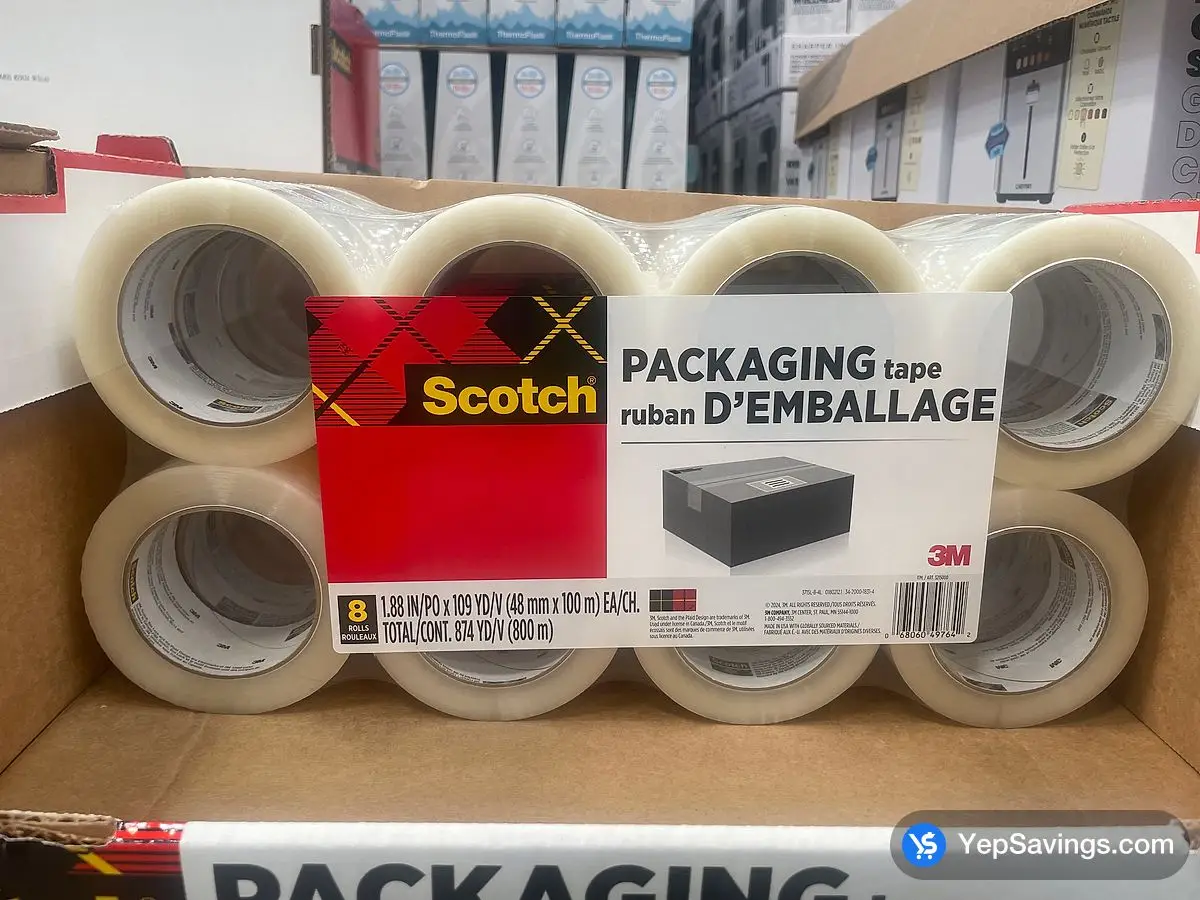 SCOTCH PACKING TAPE 48MM x 100M PACK OF 8 ITM 3215000 at Costco