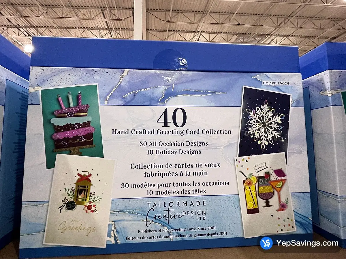 Costco HAND CRAFTED GREETING CARD COLLECTION BOX OF 40 - Canada (ITM 1740038)