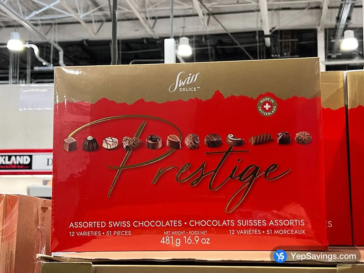 Costco SWISS DELICE PRESTIGE ASSORTED SWISS CHOCOLATES 500g - Canada (ITM 321973)