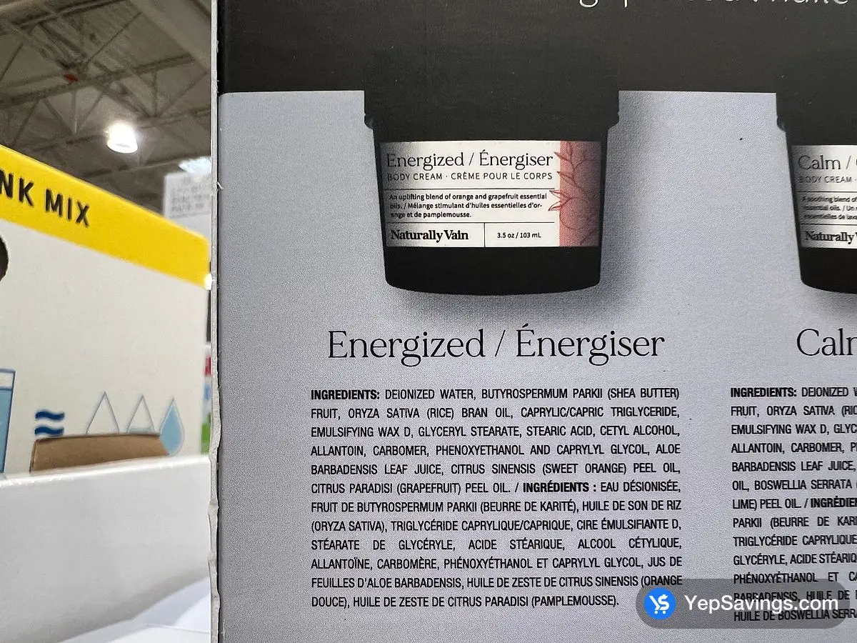 Costco NATURALLY VAIN ESSENTIAL OIL CREAM 5 x 70g - Canada (ITM 1739784)