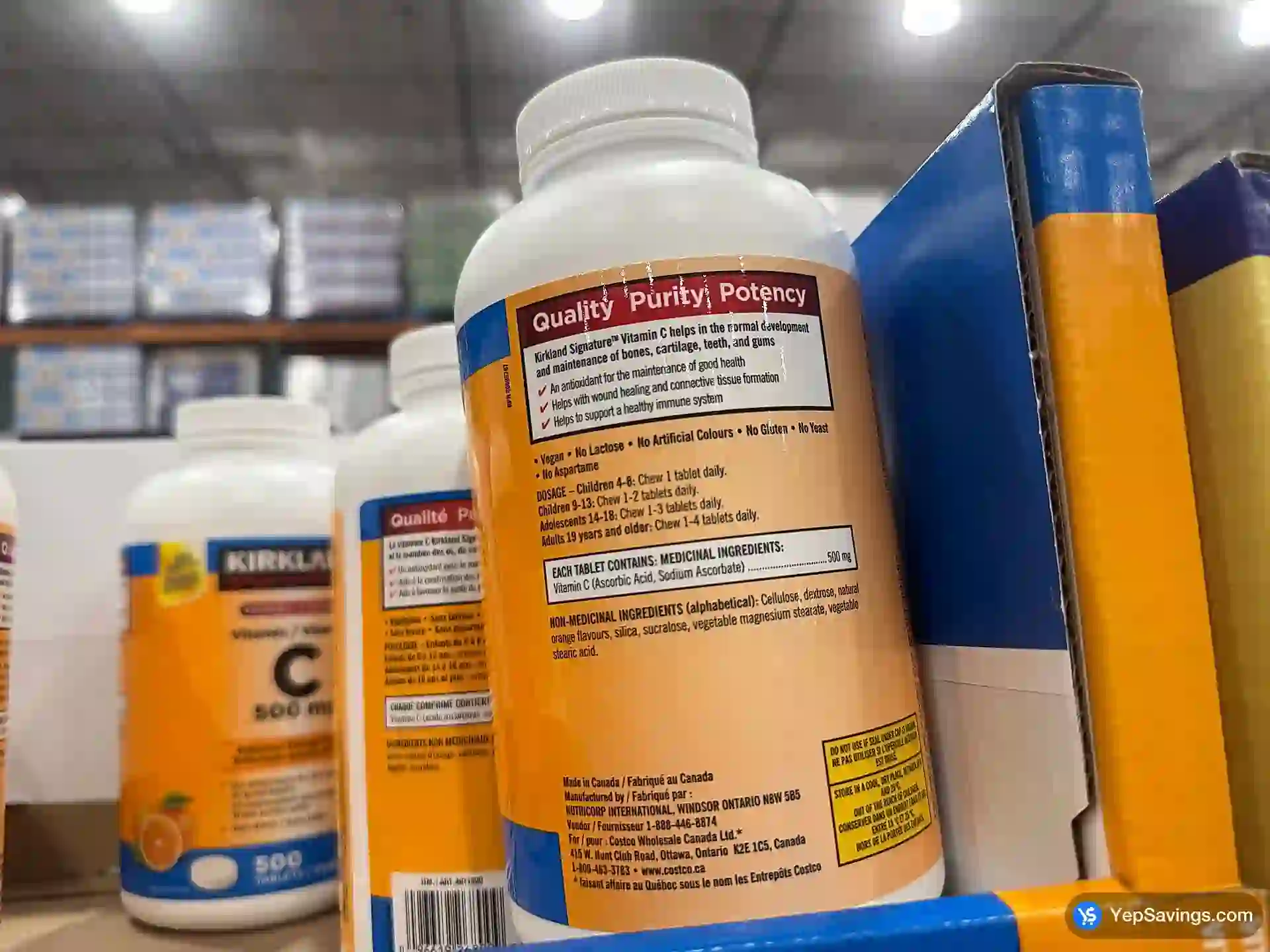 Costco KIRKLAND SIGNATURE CHEWABLE VITAMIN C 500 MG 500s - Canada (ITM 4911500)