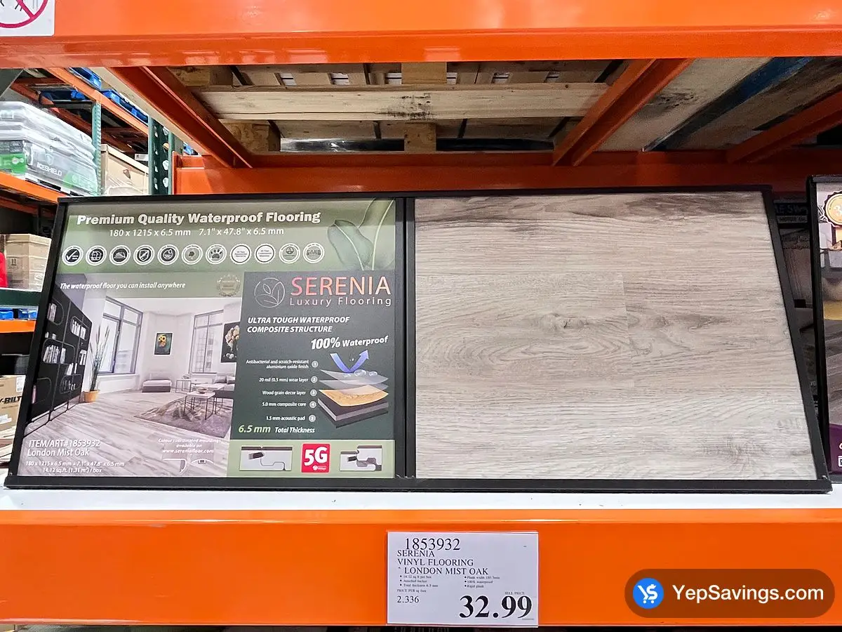 Costco SERENIA VINYL FLOORING LONDON MIST OAK - Canada (ITM 1853932)