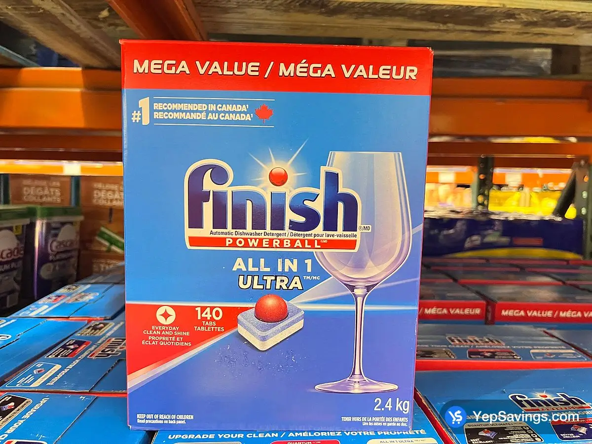 Costco FINISH ALL IN 1 DISHWASHER DETERGENT 140 COUNT - Canada (ITM 3886666)