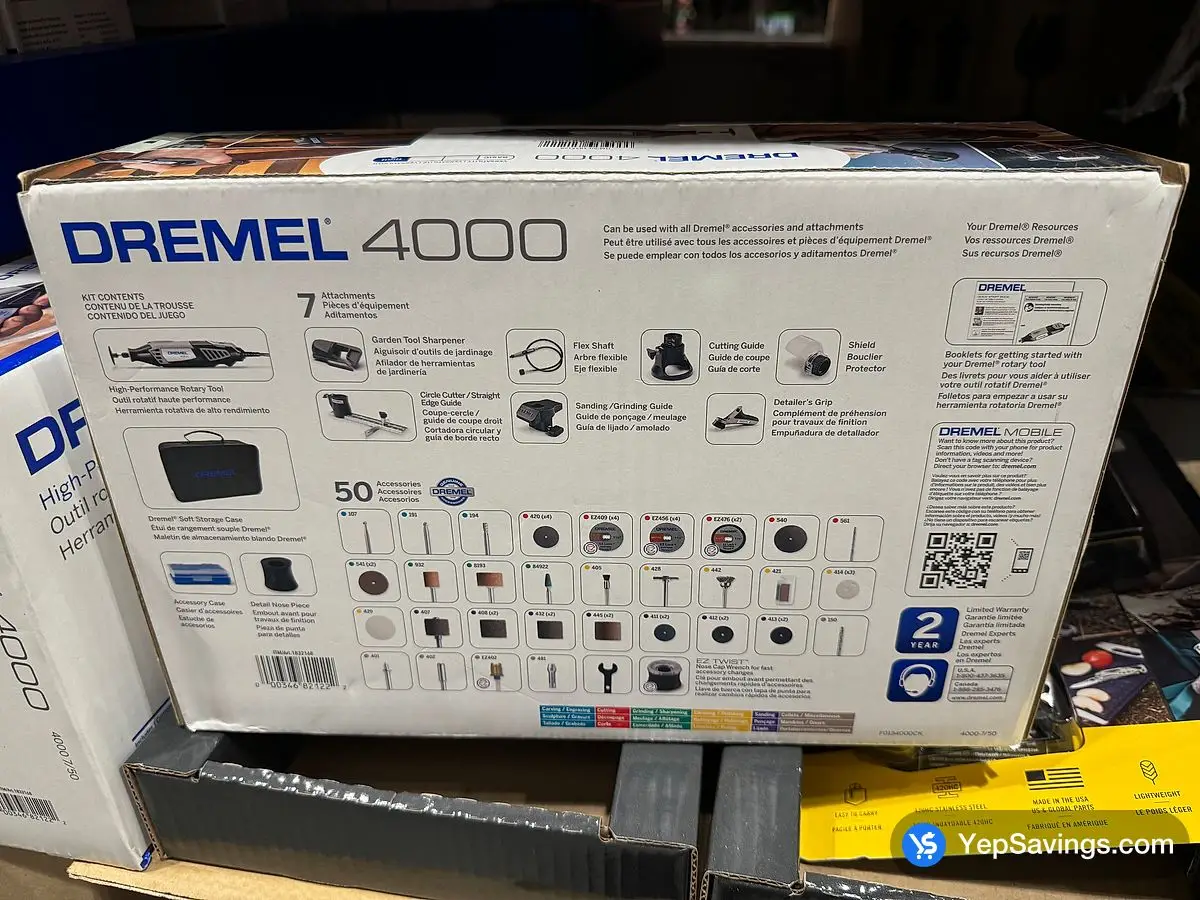 Costco DREMEL 4000 ROTARY TOOL KIT WITH ACCESSORIES - Canada (ITM 1832168)