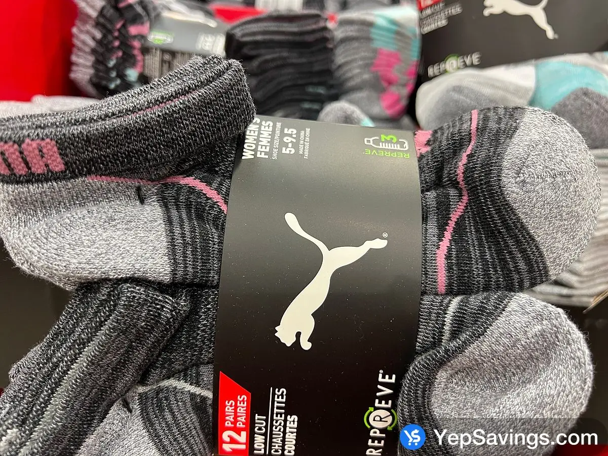 PUMA LOW CUT SOCKS 12PK LADIES SIZES 5-9.5 ITM 9791213 at Costco