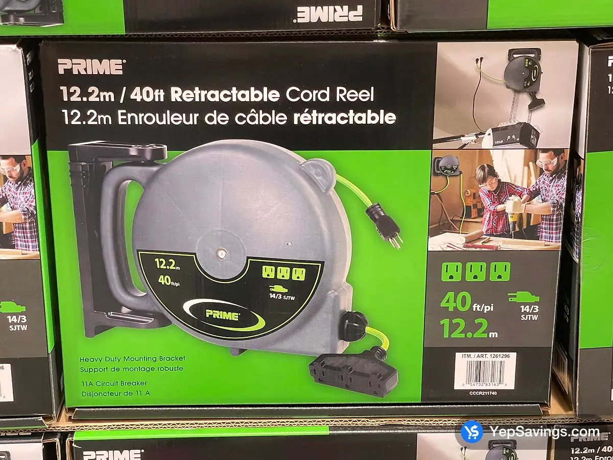 Costco PRIME 40 FT . 14/3 SJTW CORD REEL - Canada (ITM 1261296)