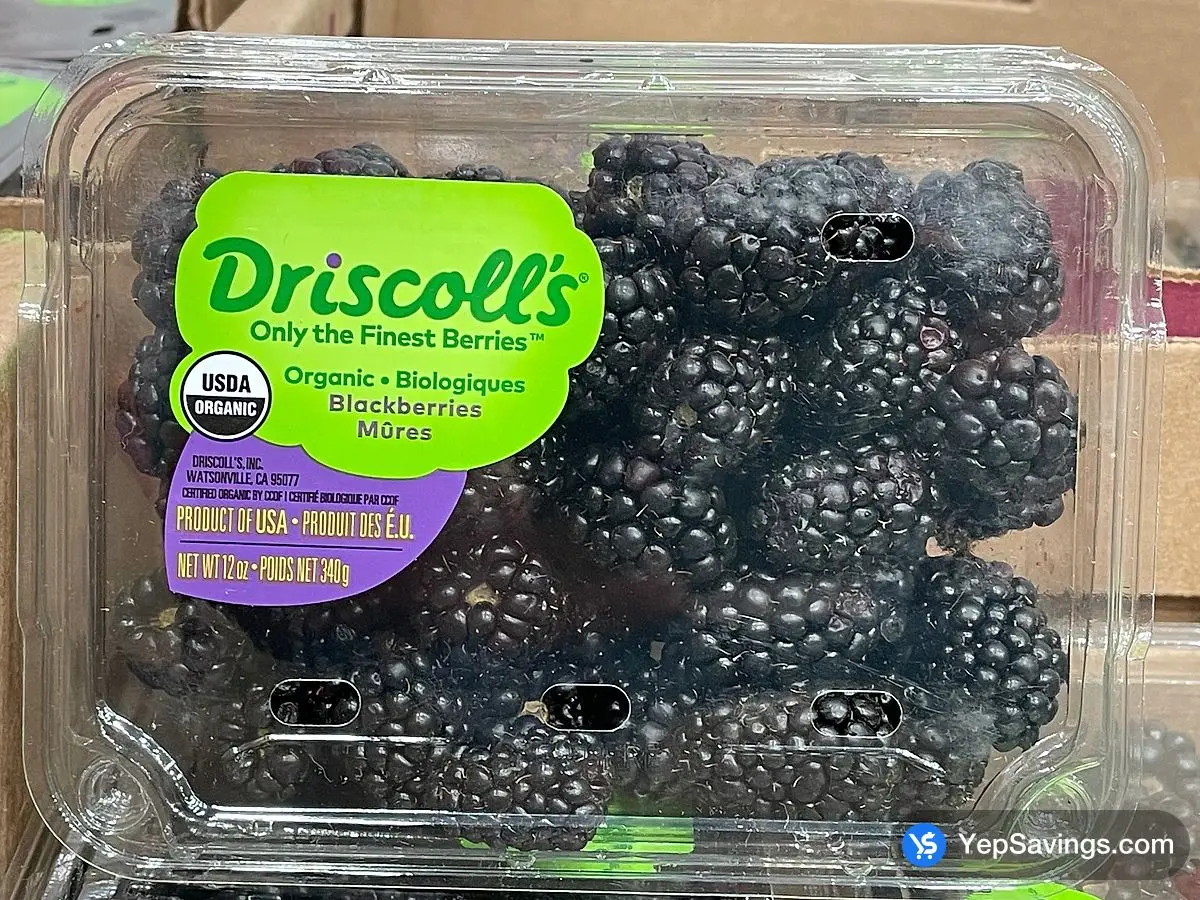 Costco ORGANIC BLACKBERRIES PRODUCT OF USA NO . 1 GRADE - Canada (ITM 791185)