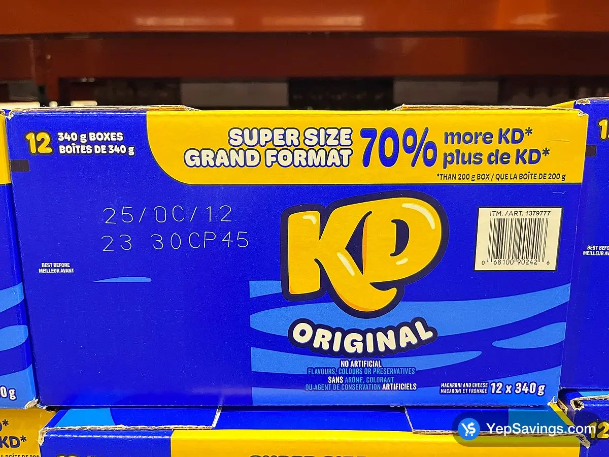 Costco KRAFT DINNER MACARONI AND CHEESE 12 x 340 g - Canada (ITM 1379777)