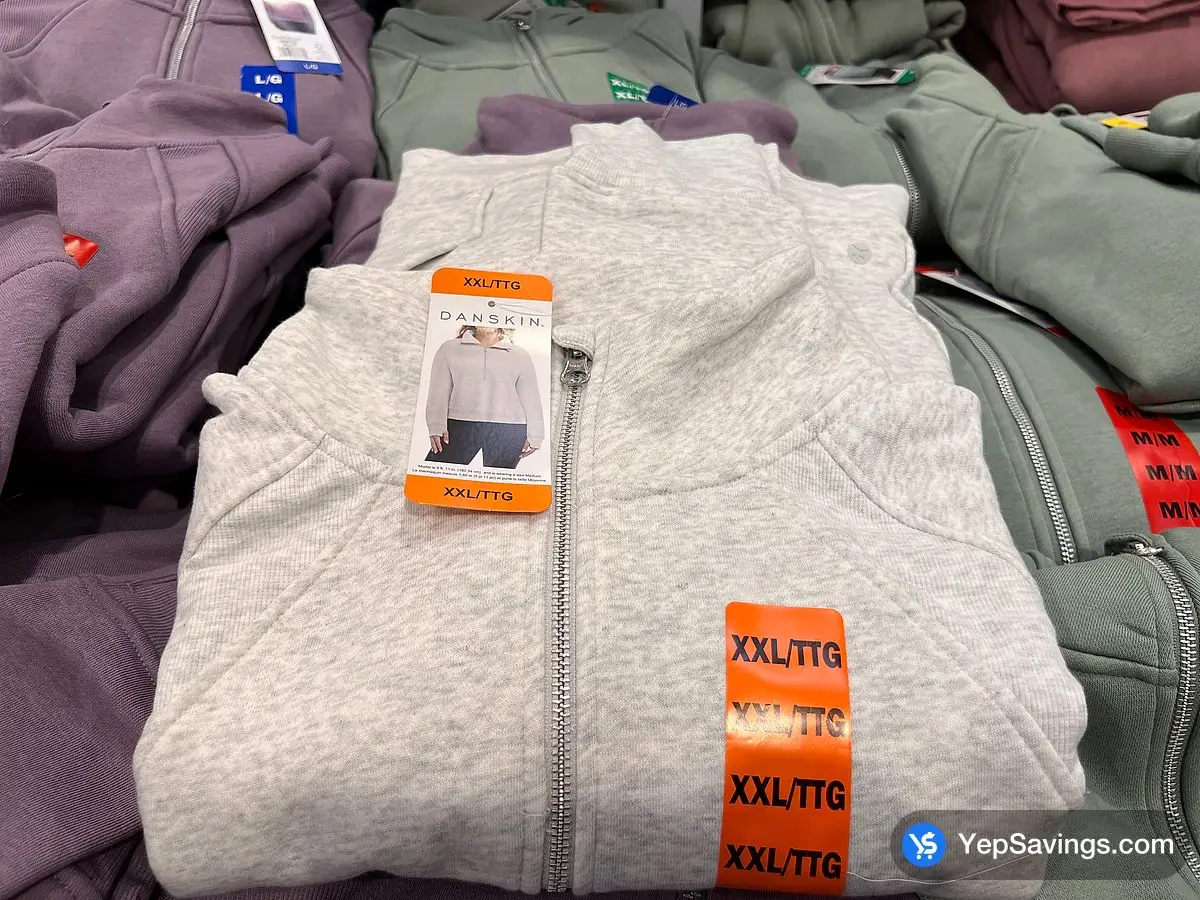 DANSKIN 1/2 ZIP PULLOVER + LADIES SIZES S -XXL ITM 9980100 at Costco