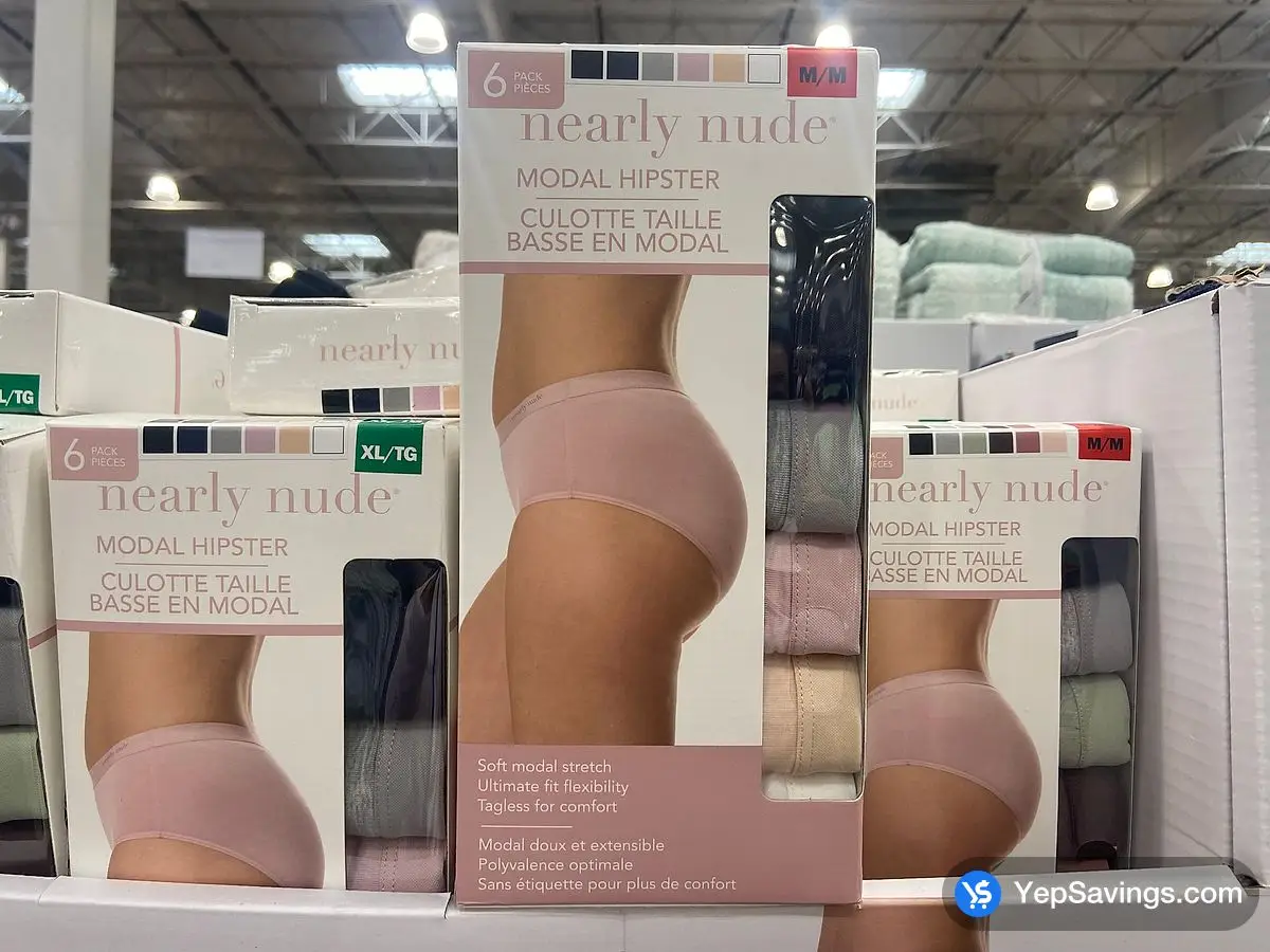 Costco NEARLY UDE MODAL HIPSTER 6PK + WOMENS SIZES L - XXL - Canada (ITM 2869290)