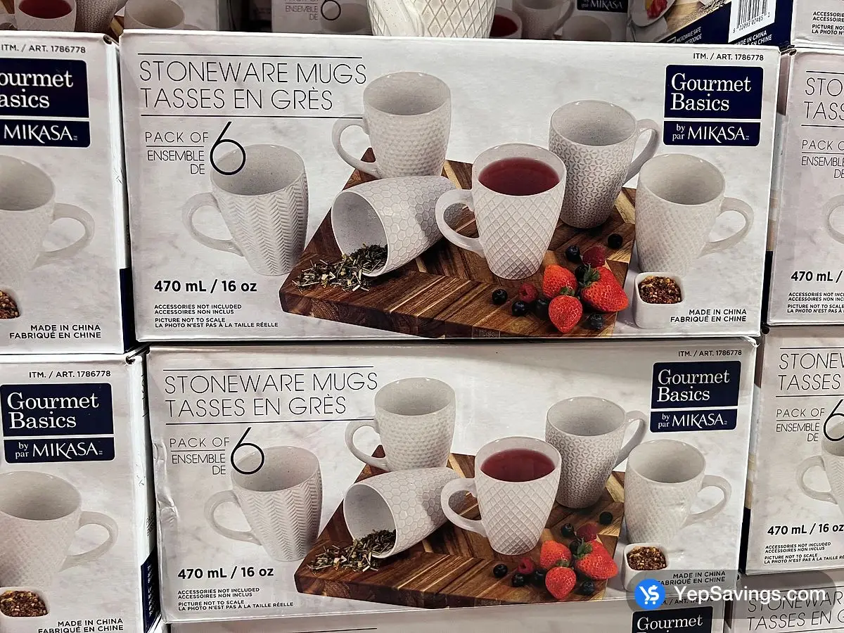 MIKASA STONEWARE MUGS 6 PIECES ITM 1786778 at Costco