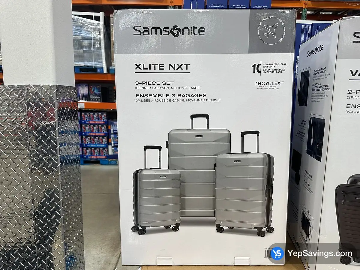 SAMSONITE HARDSIDE XLITE NXT 3 PIECE ITM 1783871 at Costco