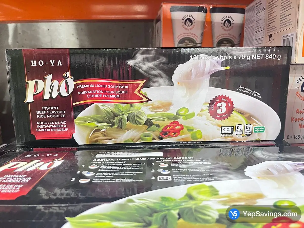 Costco HO - YA BEEF FLAVORED PHO 12 x 70 g - Canada (ITM 1850811)