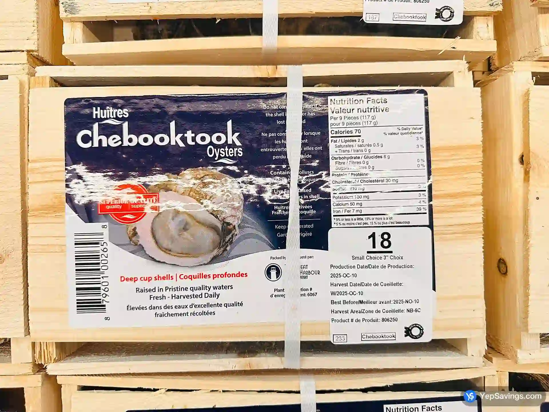 Costco CHEBOOKTOOK OYSTERS - Canada (ITM 83215)
