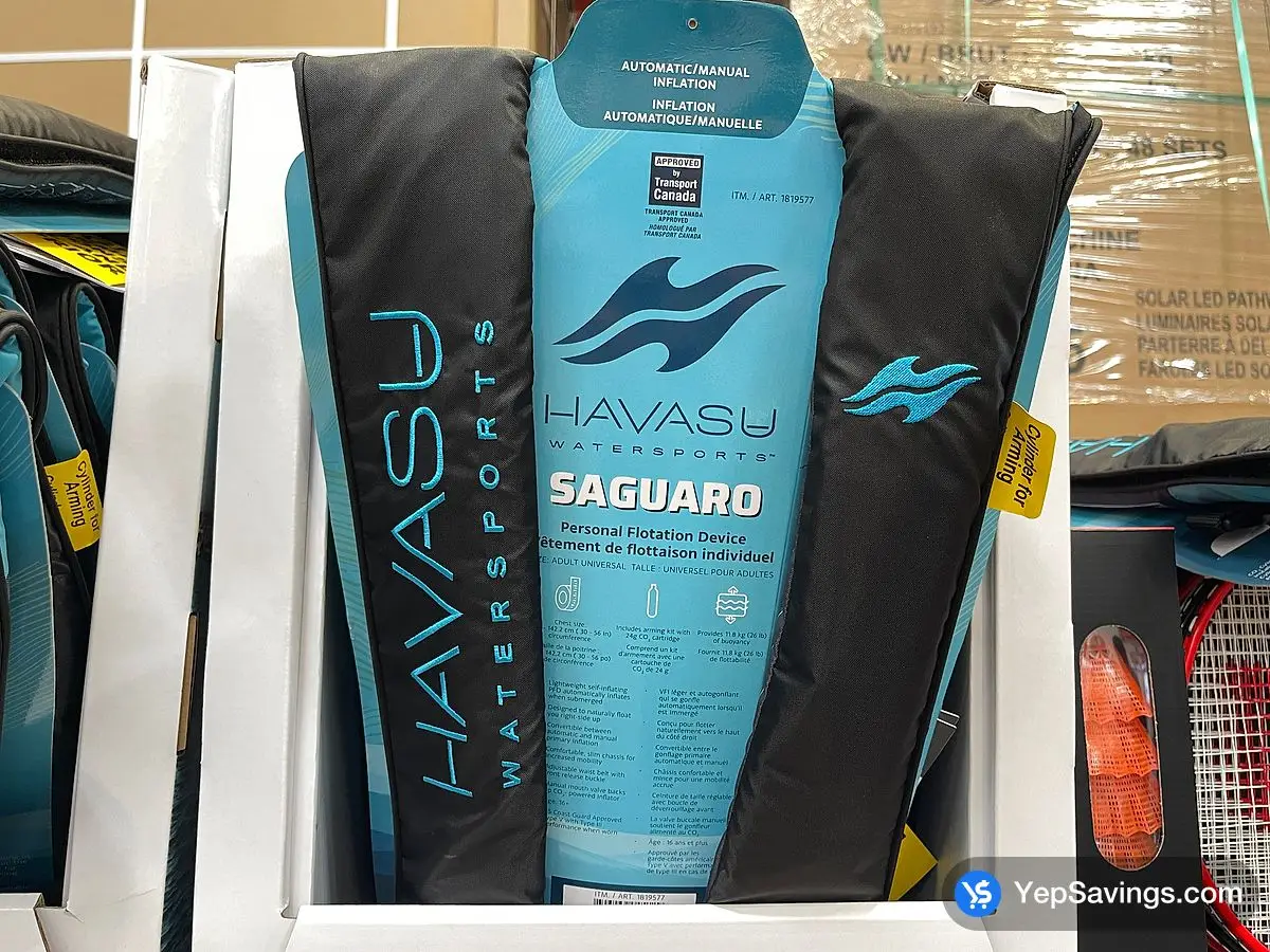 Costco HAVASU INFLATABLE PFD VEST AUTOMATIC & MANUAL - Canada (ITM 1819577)