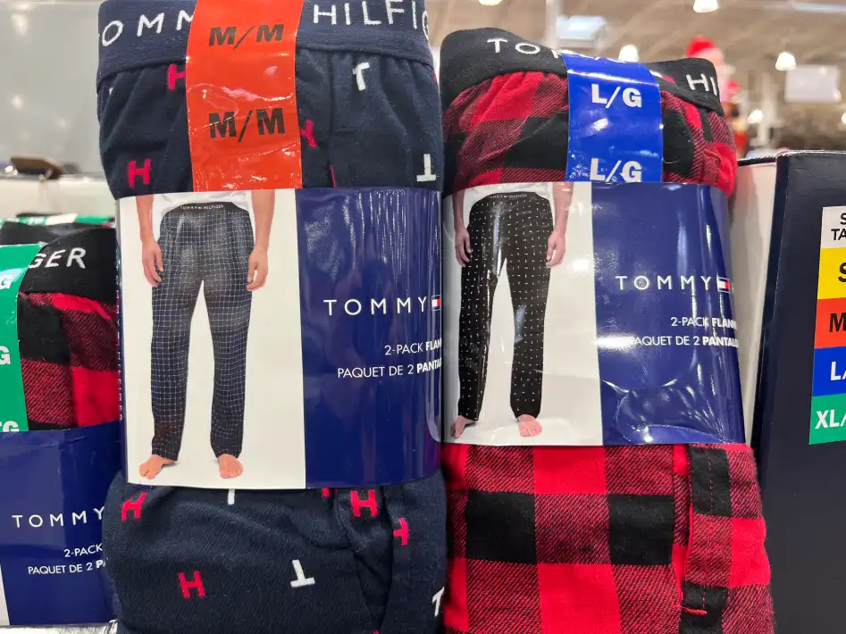 TOMMY HILFIGER FLANNEL PANT 2PK MENS SIZES S XL at Costco South Saskatoon