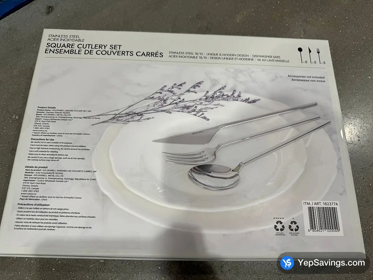 Costco GOLDEN BELL FLATWARE SET 24 PIECES - Canada (ITM 1823774)
