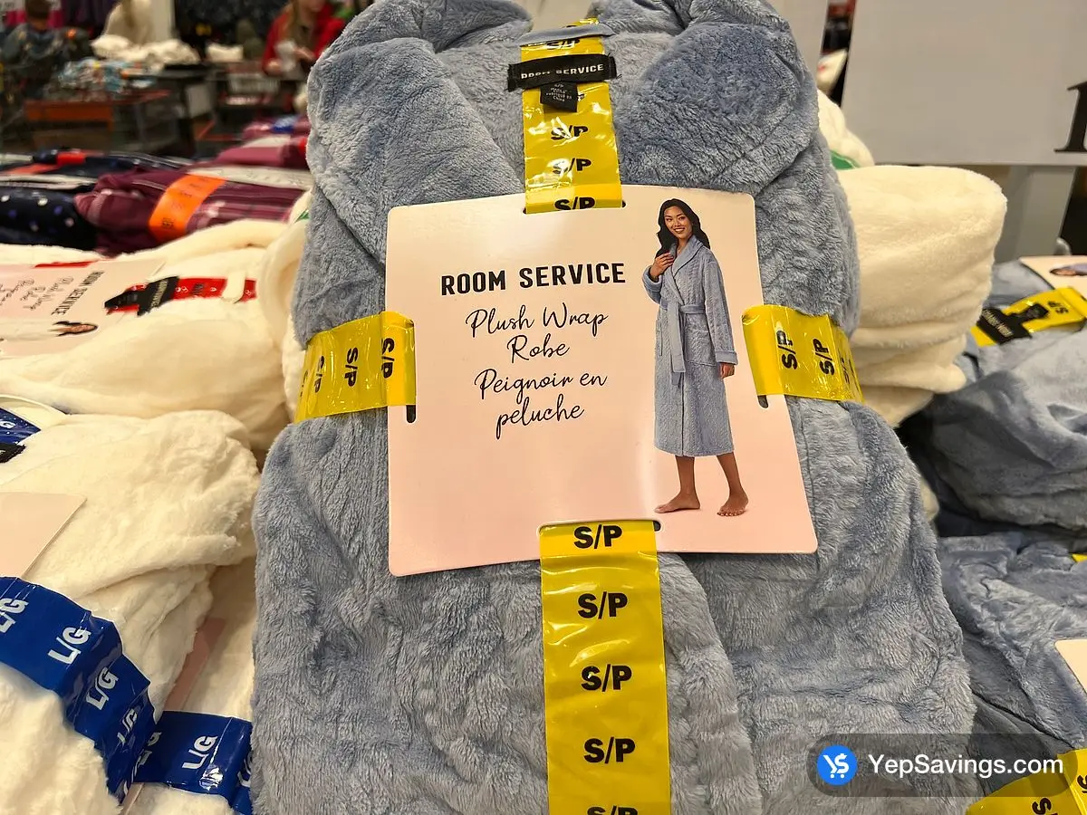 Costco ROOM SERVICE PLUSH ROBE LADIES SIZES S - XL - Canada (ITM 1182000)