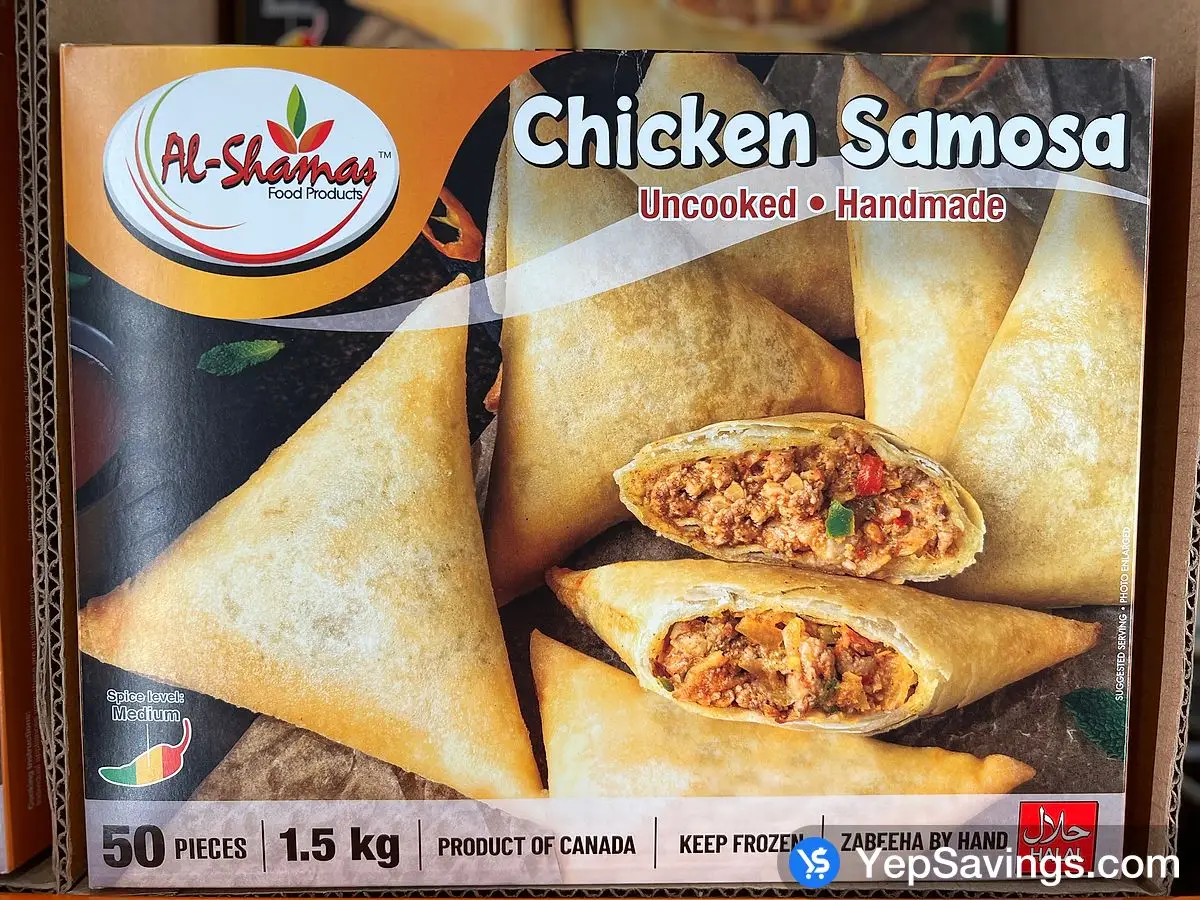 Costco AL SHAMAS CHICKEN SAMOSA 1.5 kg - Canada (ITM 3768778)