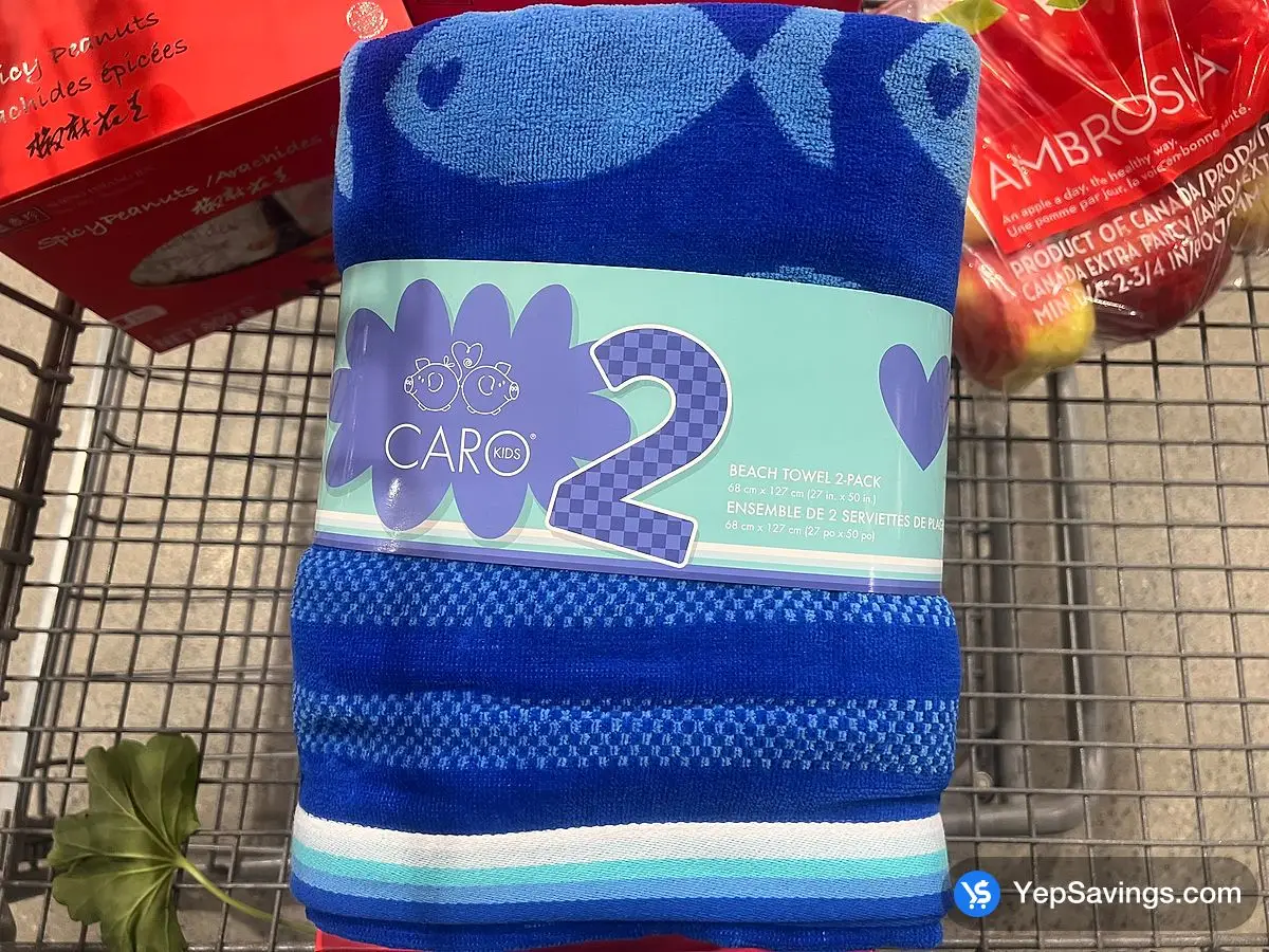 CARO HOME KIDS BEACH TOWEL 27 " X 50 " -2PK ITM 3434110 at Costco