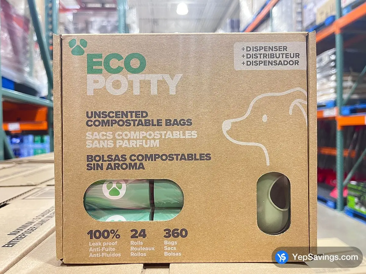 Costco ECOPOTTY COMPOSTABLE POOP BAGS PACK OF 360 - Canada (ITM 1746332)