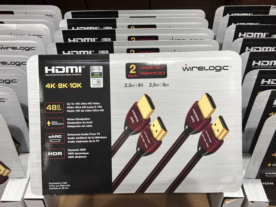 WIRELOGIC 8 FT HDMI PACK OF 2 ITM 5133030 at Costco