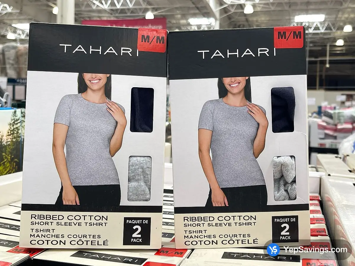 Costco TAHARI RIBBED TSHIRT 2PK + WOMENS SIZES S - XXL - Canada (ITM 2868742)