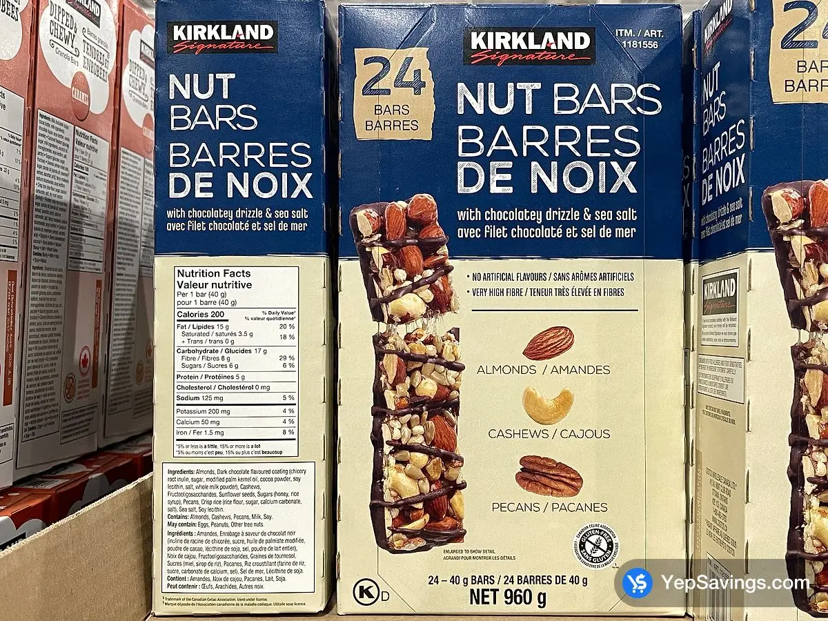 Costco KIRKLAND SIGNATURE KS NUT BARS 24 x 40 g - Canada (ITM 1181556)
