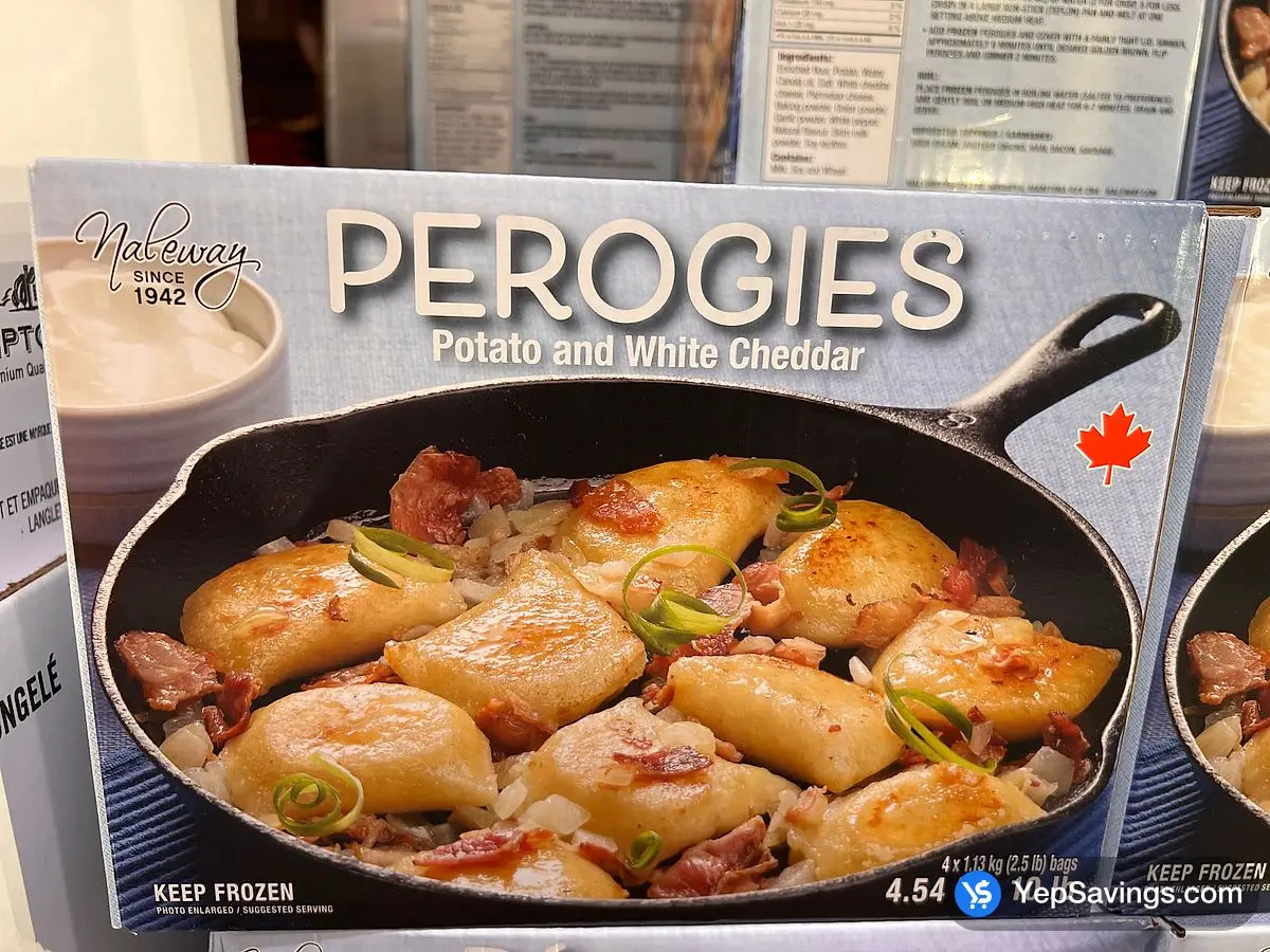 Costco NALEWAY CHEDDAR PEROGIES 4.54 kg - Canada (ITM 9940085)