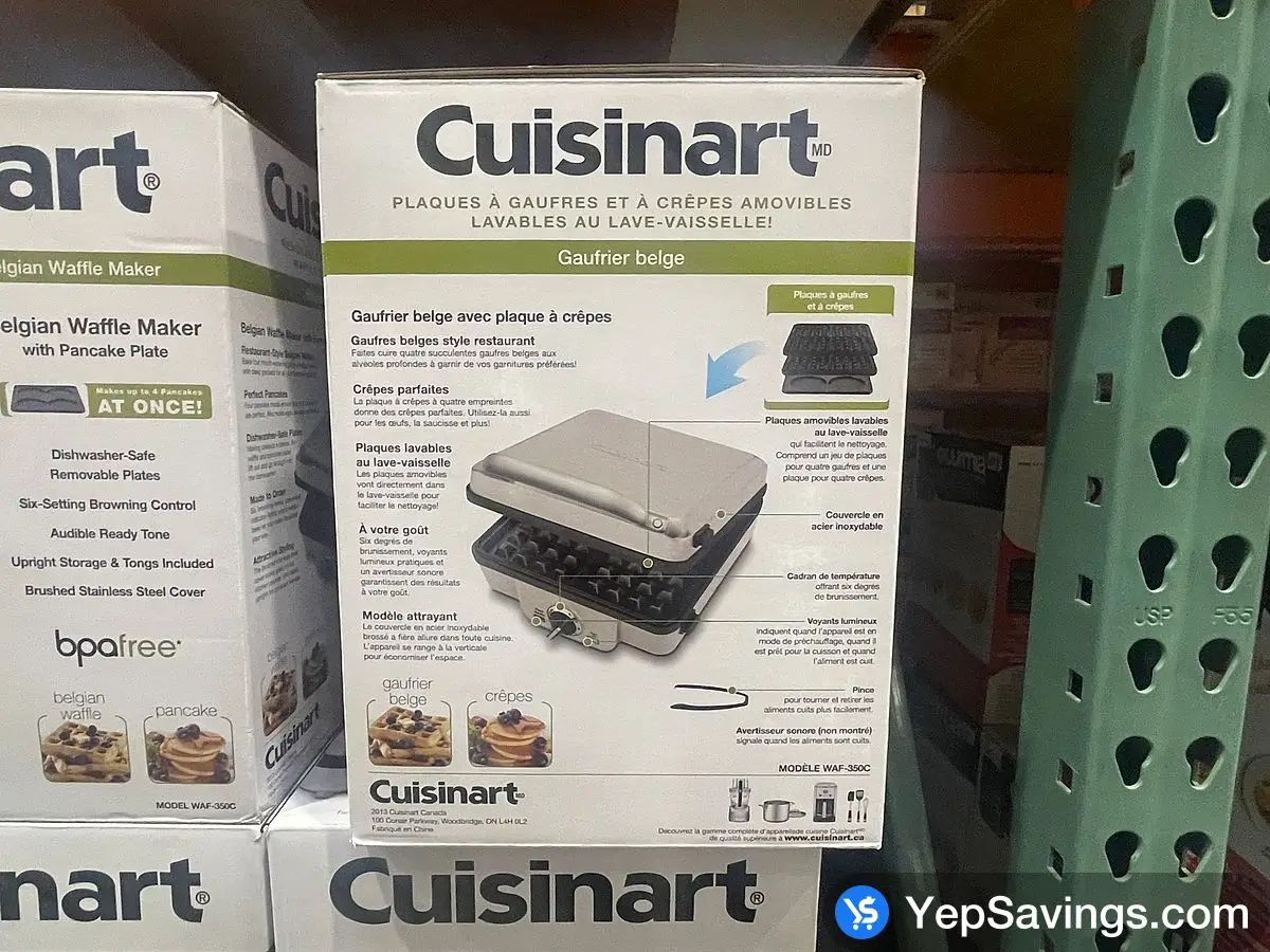 Costco CUISINART BELGIAN WAFFLE MAKER 4 - SLICE - Canada (ITM 1756756)
