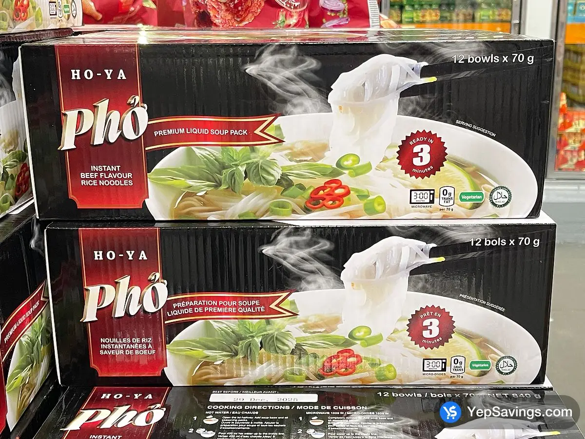 Costco HO - YA BEEF FLAVORED PHO 12 x 70 g - Canada (ITM 1850811)