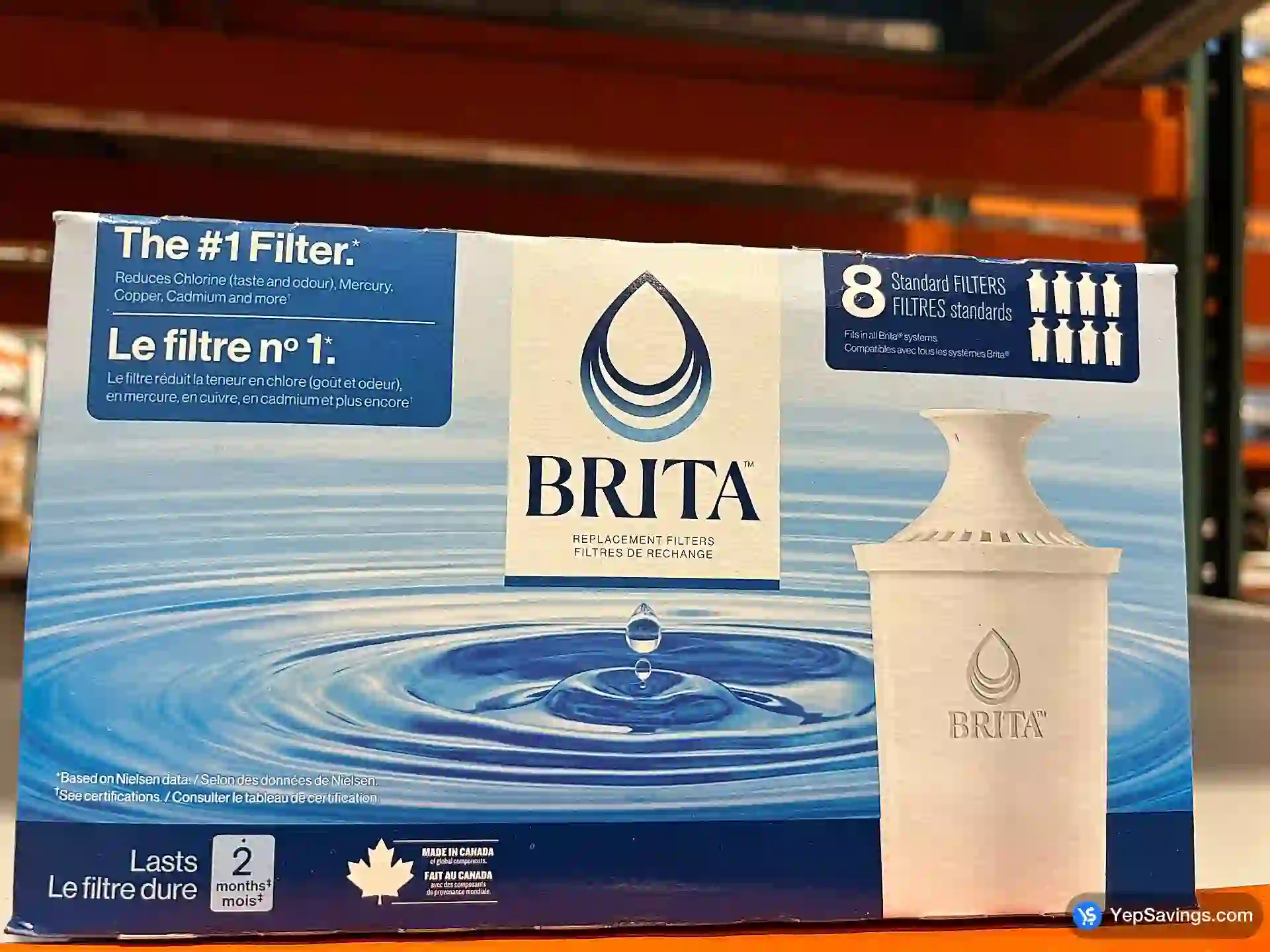 Costco BRITA REPLACEMENT FILTERS PACK OF 8 - Canada (ITM 845993)