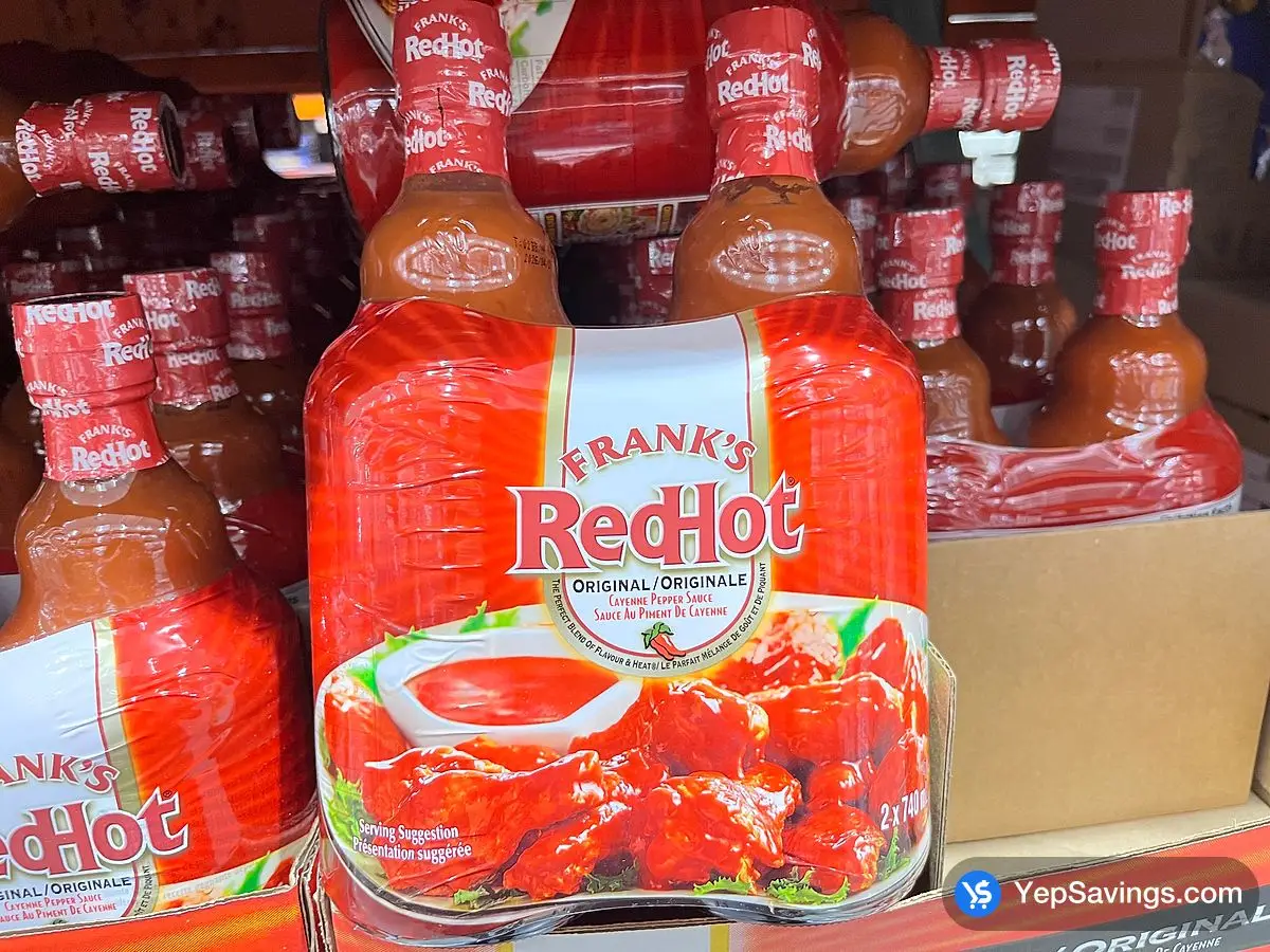 Costco FRANKS RED HOT CAYENNE PEPPER SAUCE 2X740 mL - Canada (ITM 1145564)