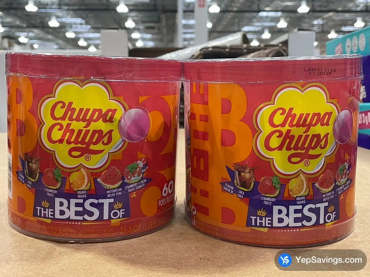 Costco CHUPA CHUPS BEST OF LOLLIPOPS Pack of 60 - Canada (ITM 5250802)