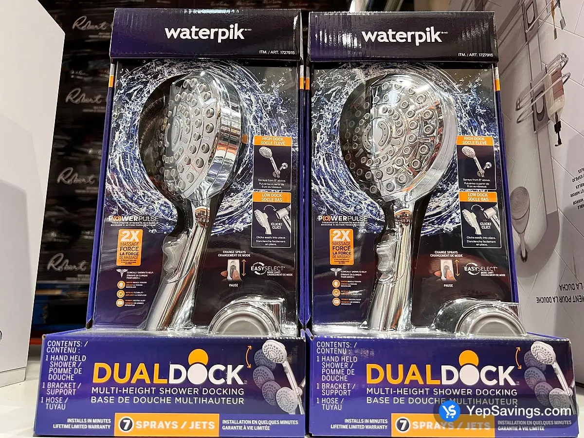Costco WATERPIK DUALDOCK SHOWERHEAD - Canada (ITM 1727915)