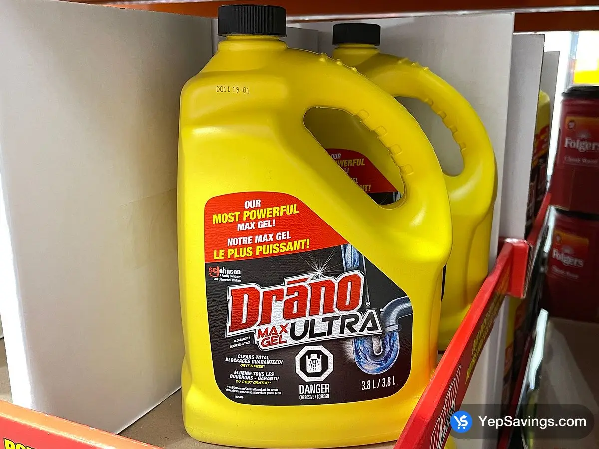 Costco DRANO MAX GEL ULTRA 3.8 L - Canada (ITM 1796448)