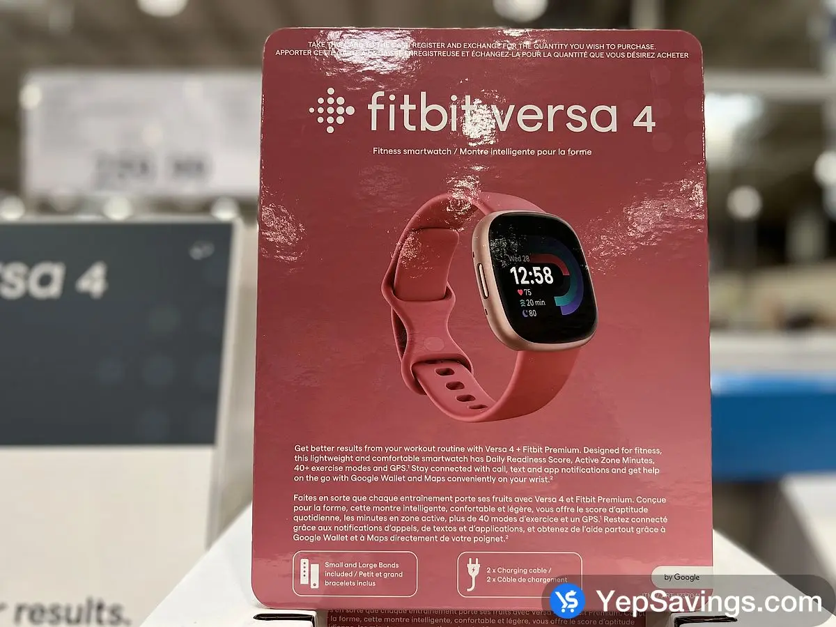 FITBIT VERSA 4 SMARTWATCH PINK at Costco Beacon Hill Calgary