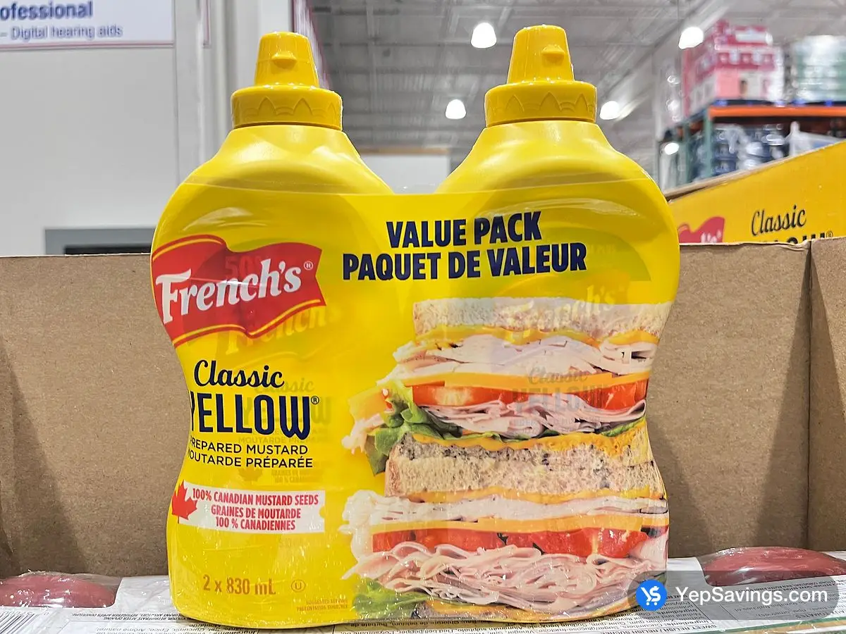 Costco FRENCH'S YELLOW MUSTARD 2 X 830 Ml - Canada (ITM 192264)