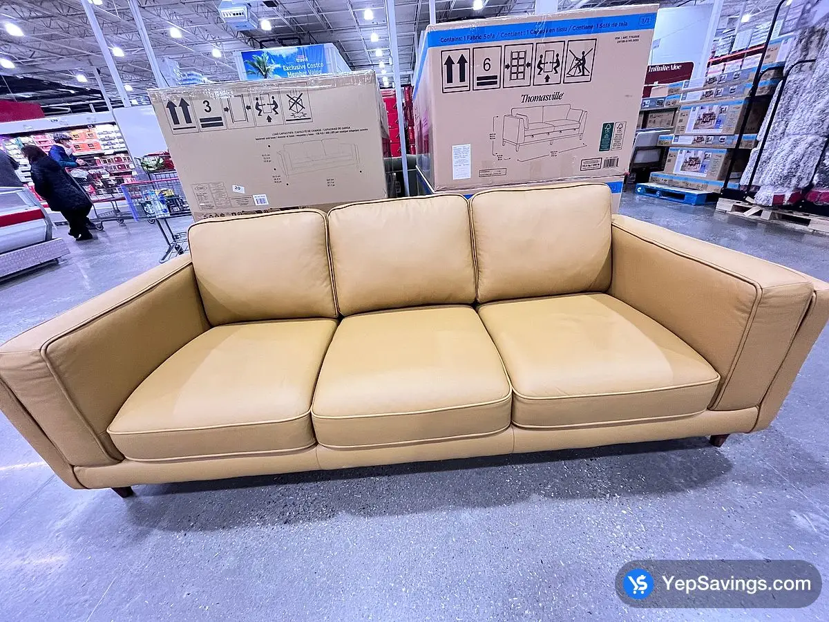 Costco KINGSDOWN LEATHER SOFA 1 BOX - Canada (ITM 1695405)