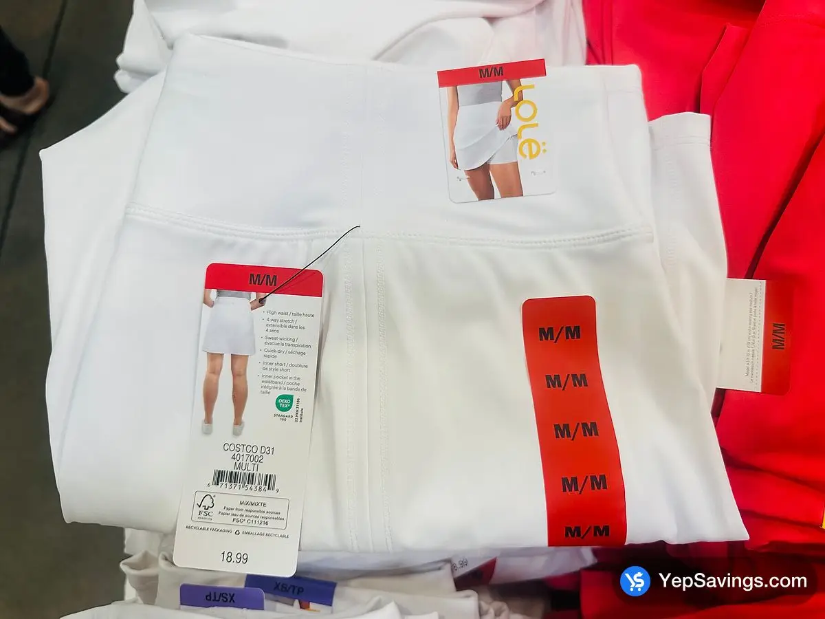 LOLE ACTIVE SKORT + LADIES SIZES XS - XL ITM 4017000 at Costco