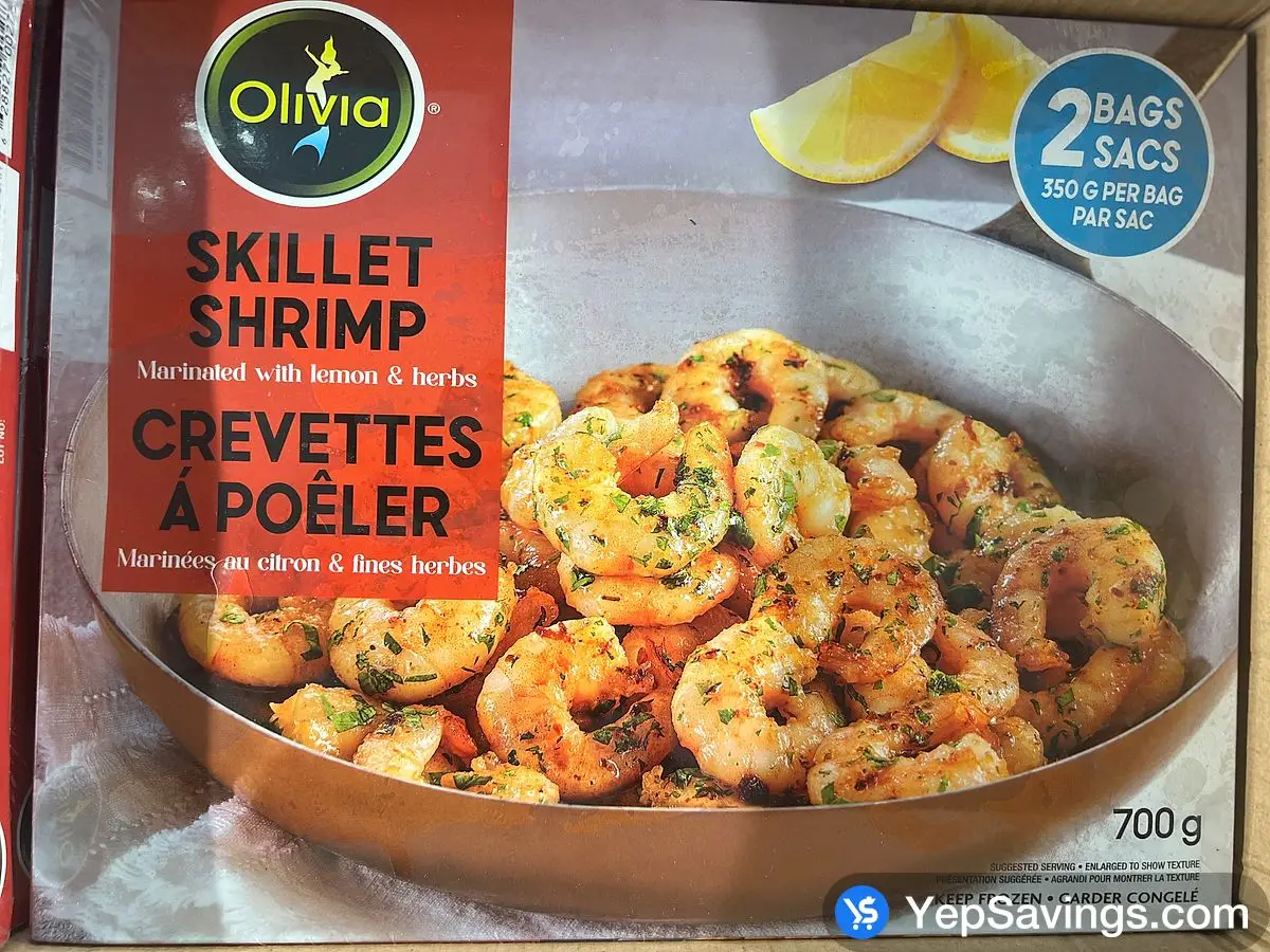 Costco OLIVIA SKILLET SHRIMP 700 g - Canada (ITM 1325338)
