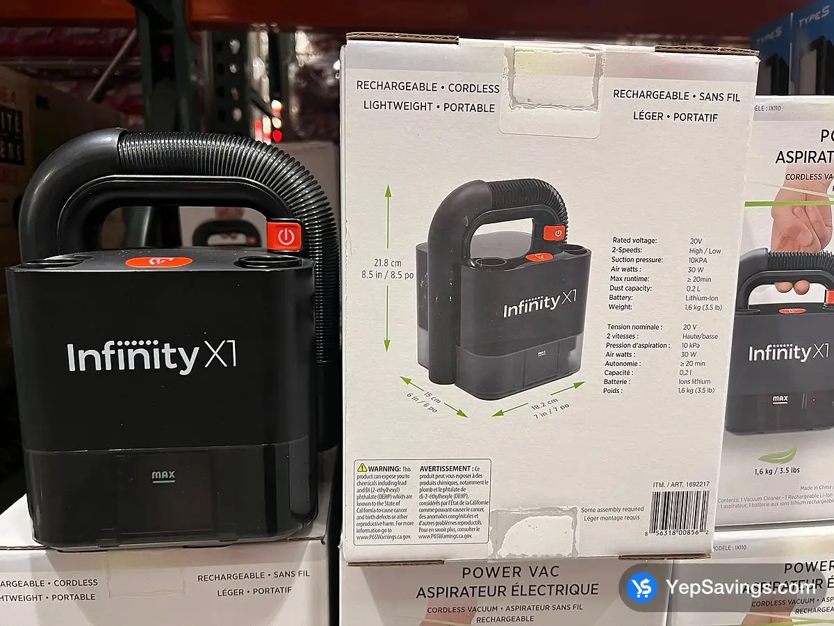Costco INFINITY X1 20V RECHARGEABLE AUTO VACUUM - Canada (ITM 1692217)