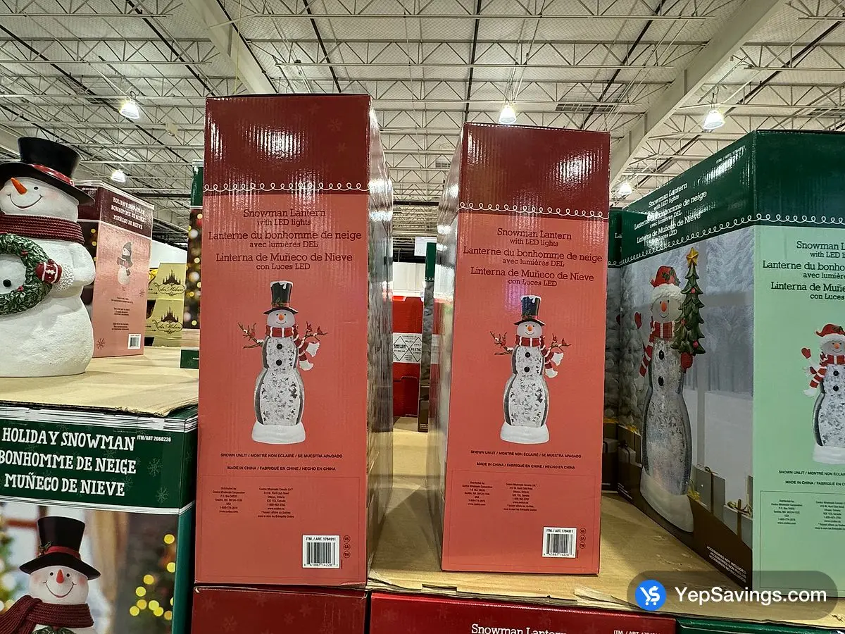 Costco SNOWMAN LANTERN WITH LED LIGHTS - Canada (ITM 1784911)