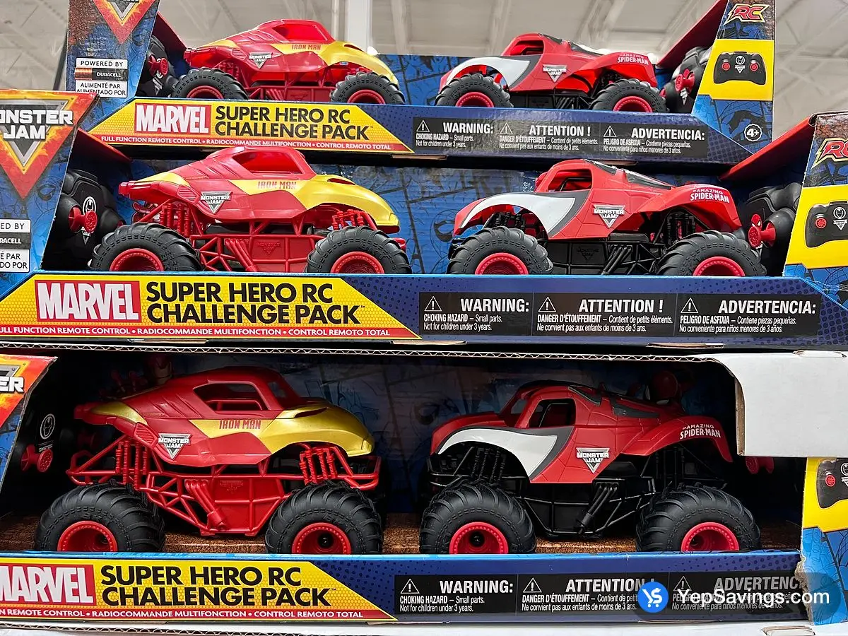 Costco MONSTER JAM MARVEL SPIDERMAN / IRON MAN R / C 2 - PACK - Canada (ITM 1785073)