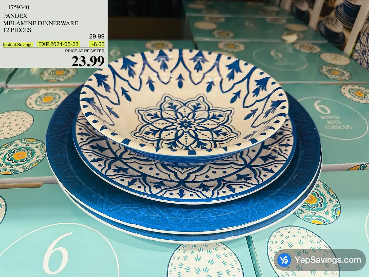 PANDEX MELAMINE DINNERWARE 12 PIECES at Costco 693 Wonderland Rd London