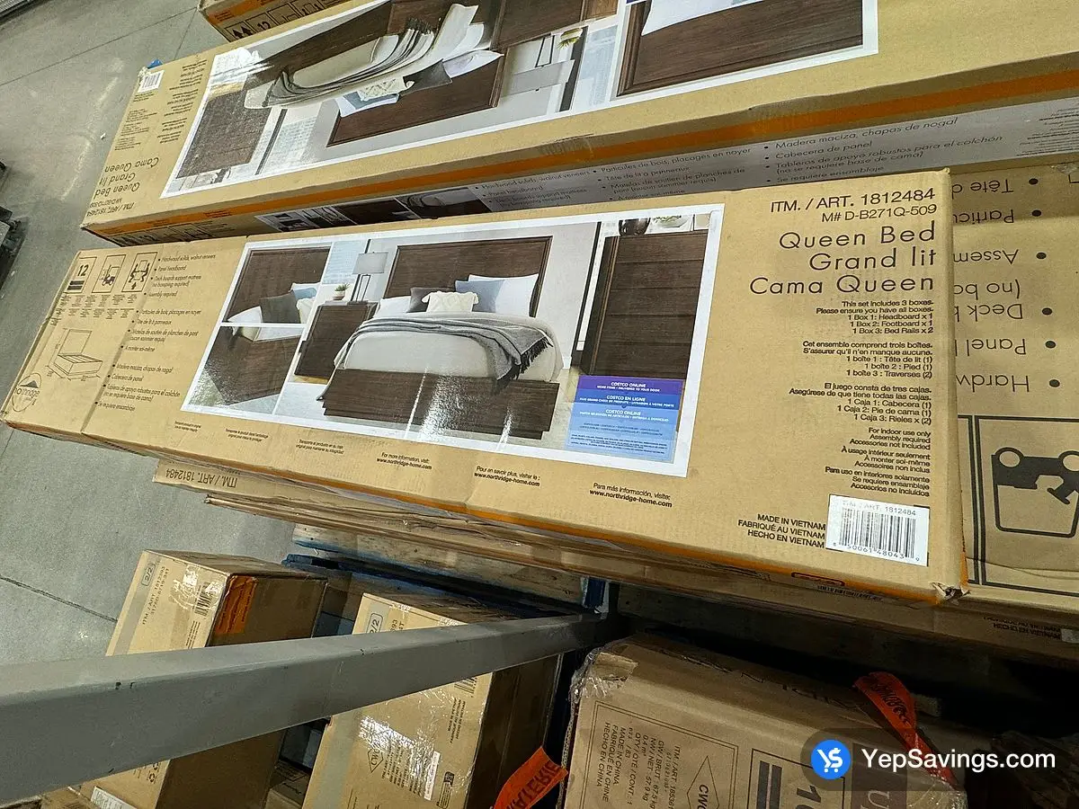 Costco OMNI GROVE WOODEN QUEEN BED 3 BOXES - Canada (ITM 1812484)