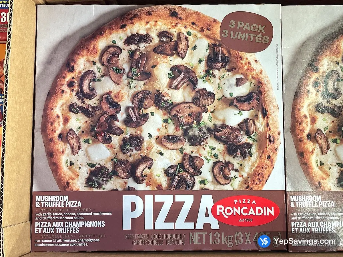 Costco RONCADIN MUSHROOM + TRUFFLE PIZZA 3 x 431 g - Canada (ITM 1891331)