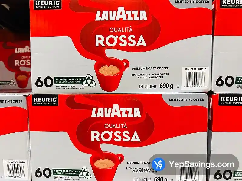 LAVAZZA QUALITA ROSSA MEDIUM ROAST PACK OF 60 K-CUPS ITM 1891590 at Costco