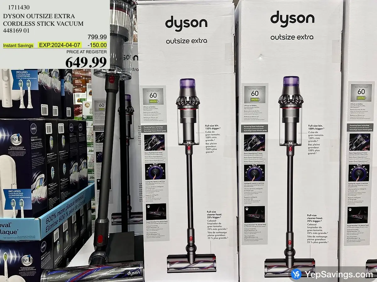 DYSON OUTSIZE EXTRA CORDLESS STICK VACUUM 448169 01 at Costco 3180